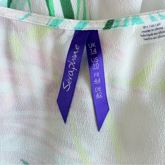 Seraphine Colorful Palm Print Wrap Maternity Dress - Picture 5 of 9